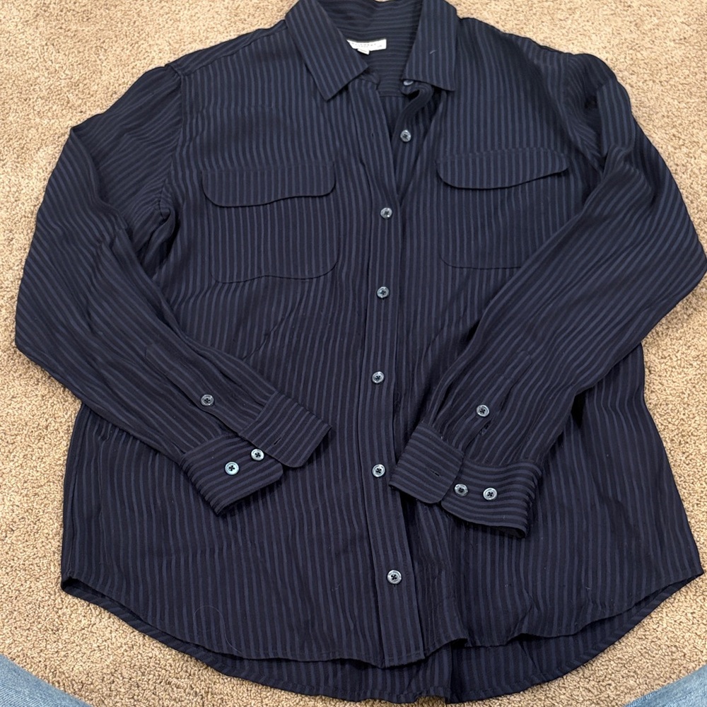 Equipment femme women’s button down blouse striped